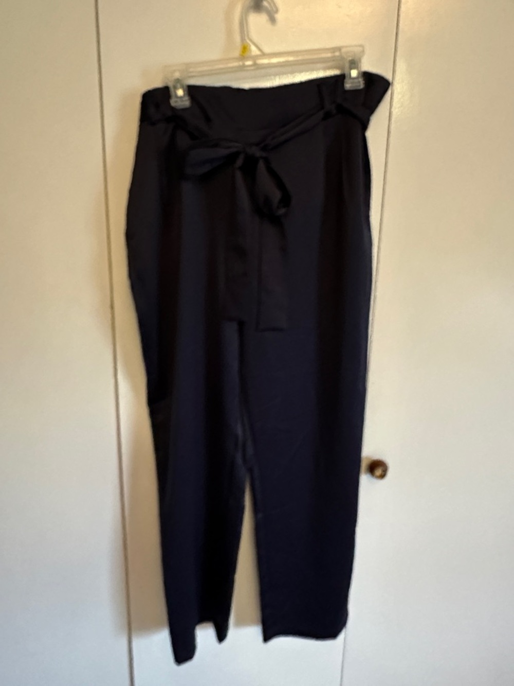 Marc New York Navy Paperbag Waist Tie-Front Trousers